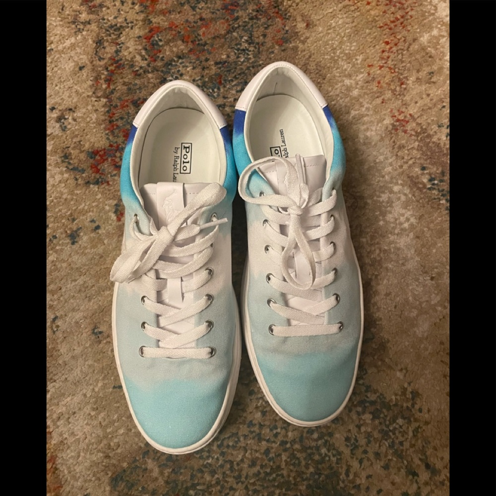 polo by ralph lauren multicolored sneakers sz usa 9 fits 8.5